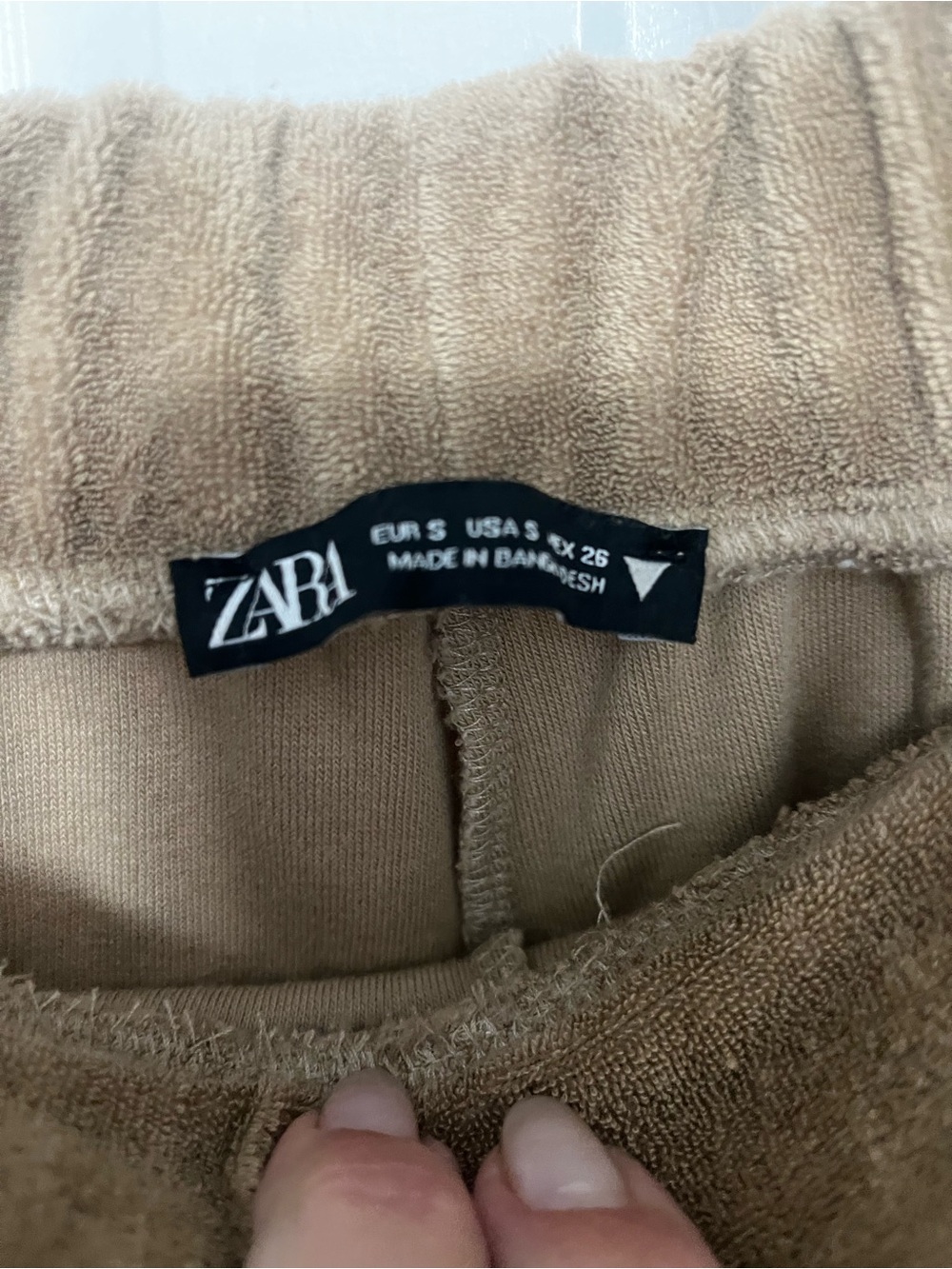 NWOT ZARA Copper Velour Jogger Pants & Crop Tank Set - Picture 5 of 5